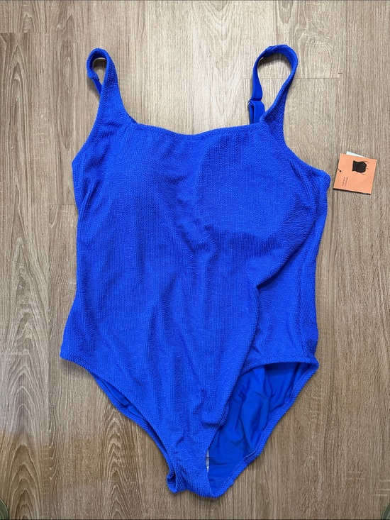 Shade & Shore Other - Shade & Shore Royal Blue Textured One-Piece Swimsuit